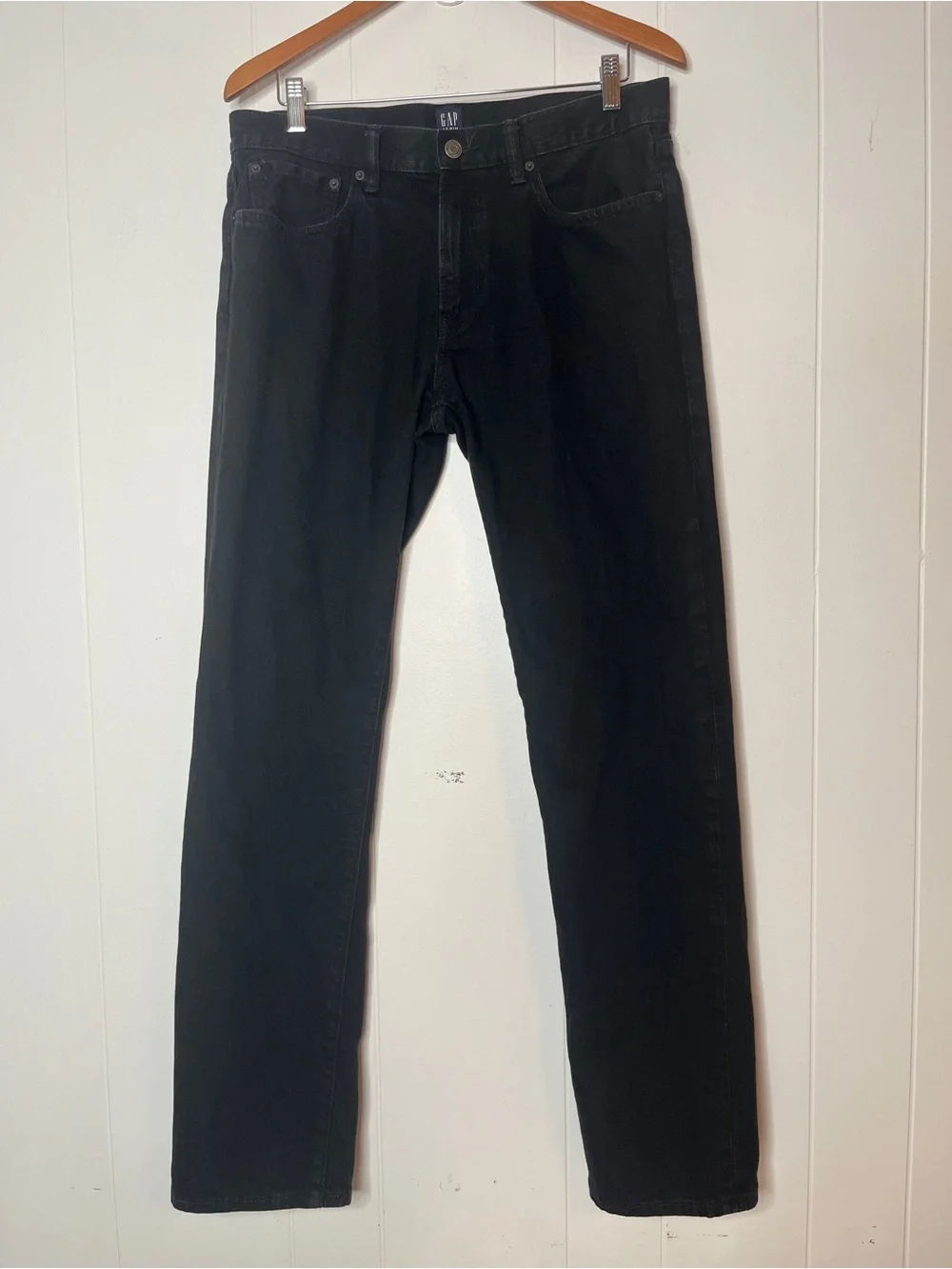 GAP 32x34 Men's Black Straight-Leg Jeans 100% Cotton